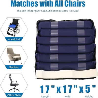 Colchón de asiento de presión alterna para usuarios de sillas de ruedas Colchón de celdas de aire autoinflados para alivio de llagas por presión impermeable proveedor