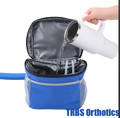 Sistema de terapia de frío Sistema de máquina de hielo para la recuperación de la cirugía de rodilla ACL - bomba silenciosa, kit flexible, portátil, máquina de hielo de rodilla, ideal para lesiones deportivas, dolores de rodilla, tensión y rigidez, espuela proveedor