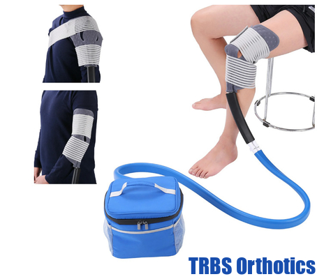 Sistema de terapia de frío Sistema de máquina de hielo para la recuperación de la cirugía de rodilla ACL - bomba silenciosa, kit flexible, portátil, máquina de hielo de rodilla, ideal para lesiones deportivas, dolores de rodilla, tensión y rigidez, espuela proveedor