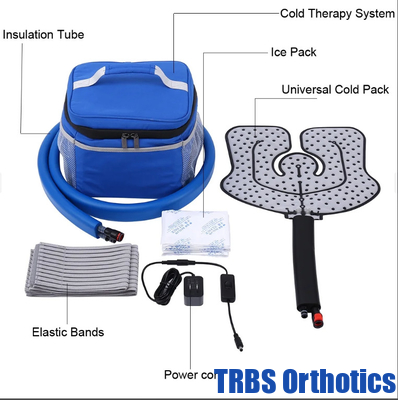 Sistema de terapia de frío Sistema de máquina de hielo para la recuperación de la cirugía de rodilla ACL - bomba silenciosa, kit flexible, portátil, máquina de hielo de rodilla, ideal para lesiones deportivas, dolores de rodilla, tensión y rigidez, espuela proveedor