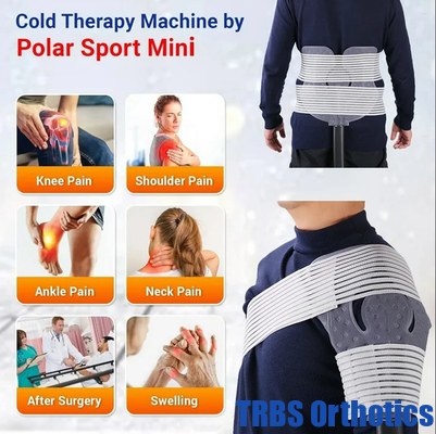 Sistema de terapia de frío Sistema de máquina de hielo para la recuperación de la cirugía de rodilla ACL - bomba silenciosa, kit flexible, portátil, máquina de hielo de rodilla, ideal para lesiones deportivas, dolores de rodilla, tensión y rigidez, espuela proveedor