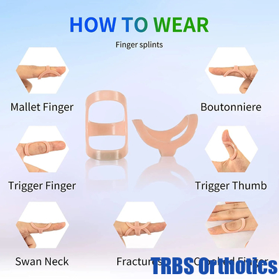 Finger Splints Kit Finger Fijación de la férula para la corrección de fracturas-artritis articulado braza corrección del dedo apoyo del dedo protector proveedor