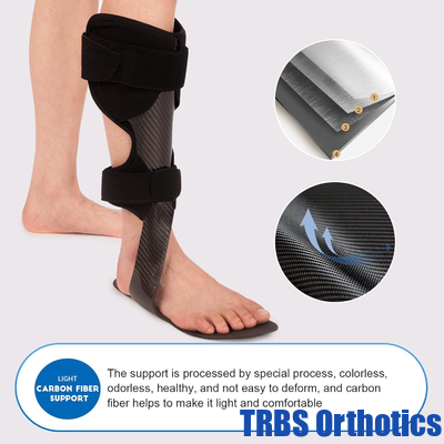 Brazalete de fibra de carbono AFO Ortosis del pie del tobillo AFO Rehabilitador Brazalete de caída del pie para caída del pie, inestabilidad del tobillo o espasticidad de las extremidades proveedor